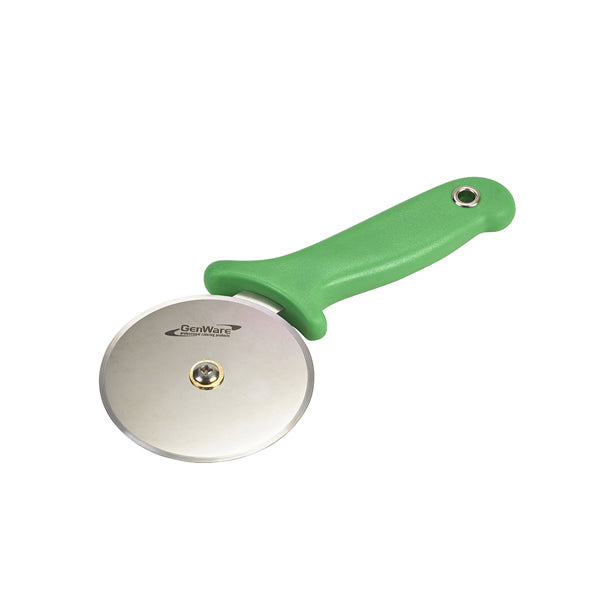 Genware Pizza Cutter Green Handle