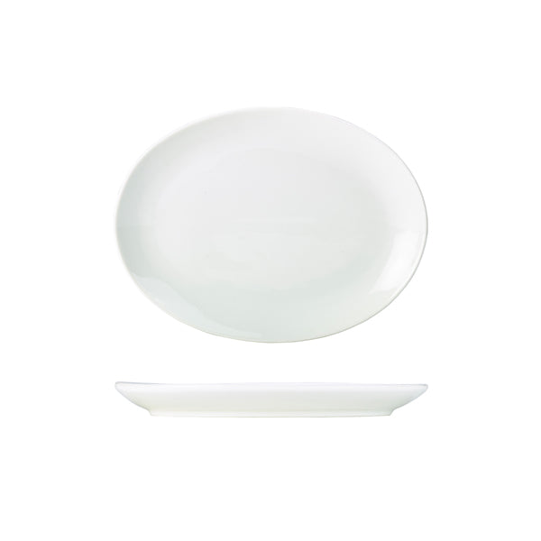 Genware Porcelain Oval Plate 25.4cm/10"