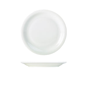 Genware Porcelain Narrow Rim Plate 22cm/8.5"