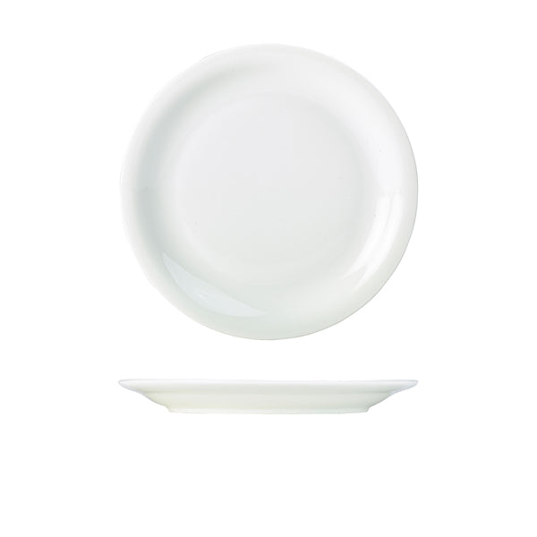 Genware Porcelain Narrow Rim Plate 24cm/9.25"