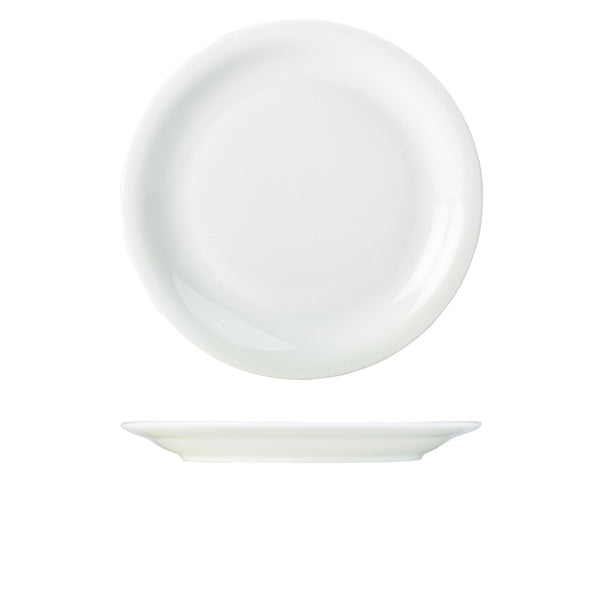 Genware Porcelain Narrow Rim Plate 28cm/11"