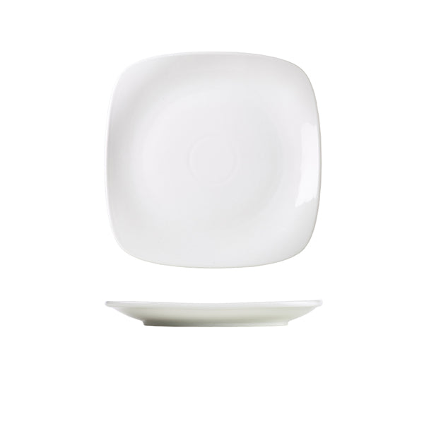 Genware Porcelain Rounded Square Plate 21cm/8.25"