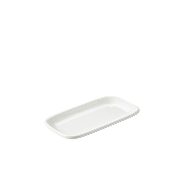 Genware Porcelain Rounded Rectangular Plate 19.5 x 10cm/7.75 x 4"