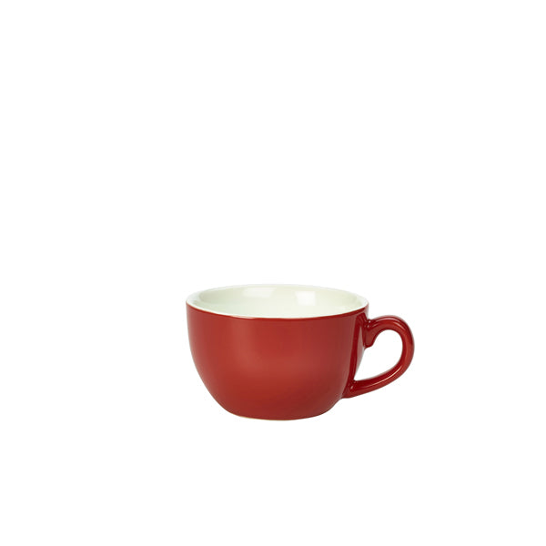 Genware Porcelain Red Bowl Shaped Cup 17.5cl/6oz