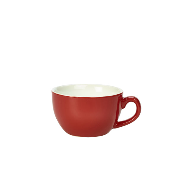 Genware Porcelain Red Bowl Shaped Cup 25cl/8.75oz