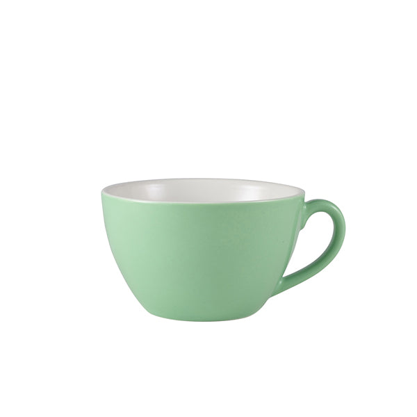 Genware Porcelain Green Bowl Shaped Cup 34cl/12oz