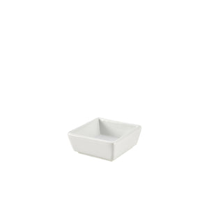 Genware Porcelain Square Dish 8.5 x 3.5cm/3.25 x 1.4"