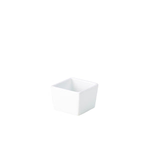 Genware Porcelain Square Dish 6.4 x 4.8cm/2.5 x 2"