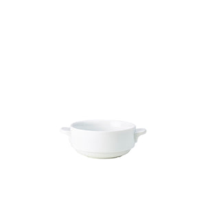 Genware Porcelain Lugged Soup Bowl 25cl/8.75oz