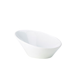 Genware Porcelain Oval Sloping Bowl 21cm/8.25"