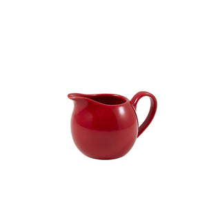 Genware Porcelain Red Jug 14cl/5oz