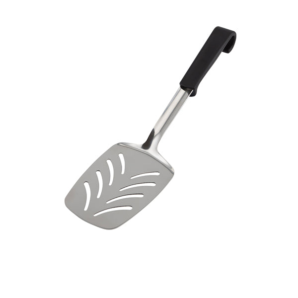 Genware Plastic Handle Slotted Turner Black