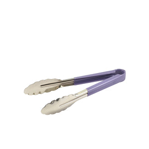 Genware Colour Coded St/St. Tong 23cm Purple