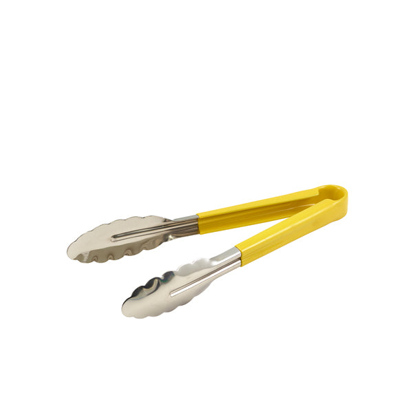 Genware Colour Coded S/St. Tong 23cm Yellow