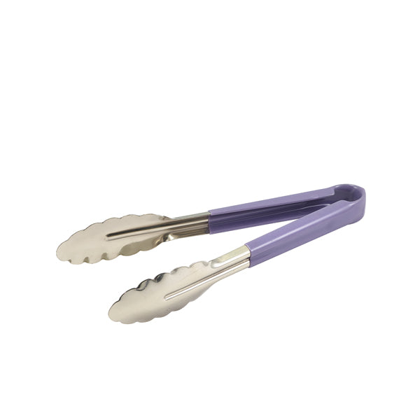 Genware Colour Coded St/St. Tong 31cm Purple
