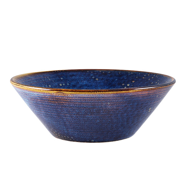 Terra Porcelain Aqua Blue Conical Bowl 19.5cm