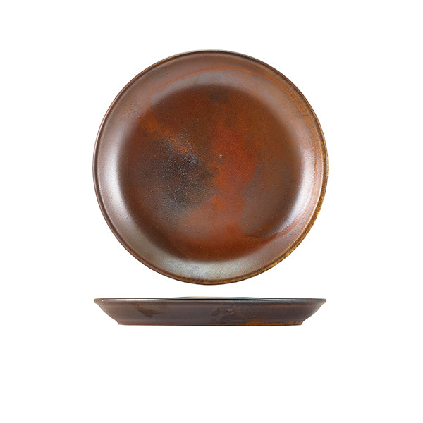 Terra Porcelain Rustic Copper Coupe Plate 24cm