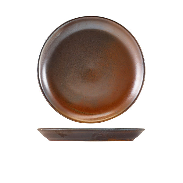 Terra Porcelain Rustic Copper Coupe Plate 27.5cm