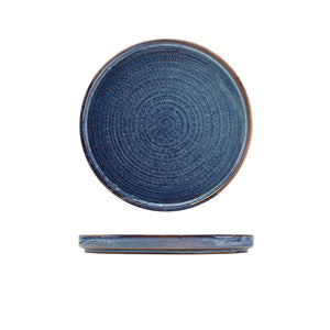 Terra Porcelain Aqua Blue Low Presentation Plate 18cm