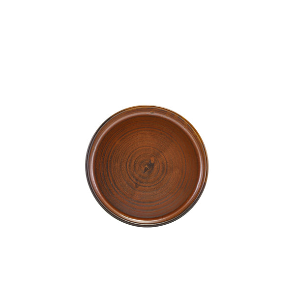 Terra Porcelain Rustic Copper Low Presentation Plate 18cm