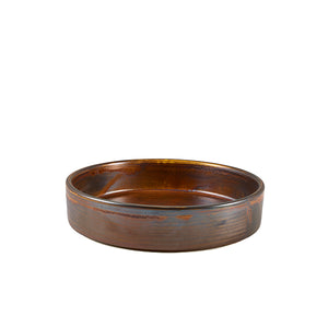 Terra Porcelain Rustic Copper Presentation Bowl 20.5cm