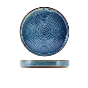 Terra Porcelain Aqua Blue Presentation Plate 20.5cm