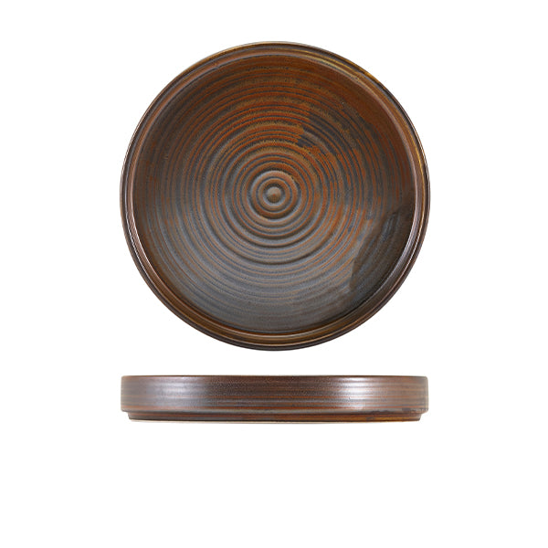 Terra Porcelain Rustic Copper Presentation Plate 26cm