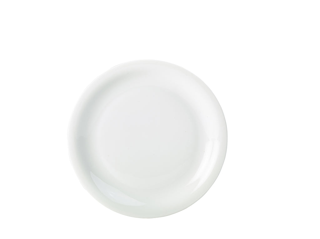 Genware Porcelain Narrow Rim Plate 24cm/9.25"