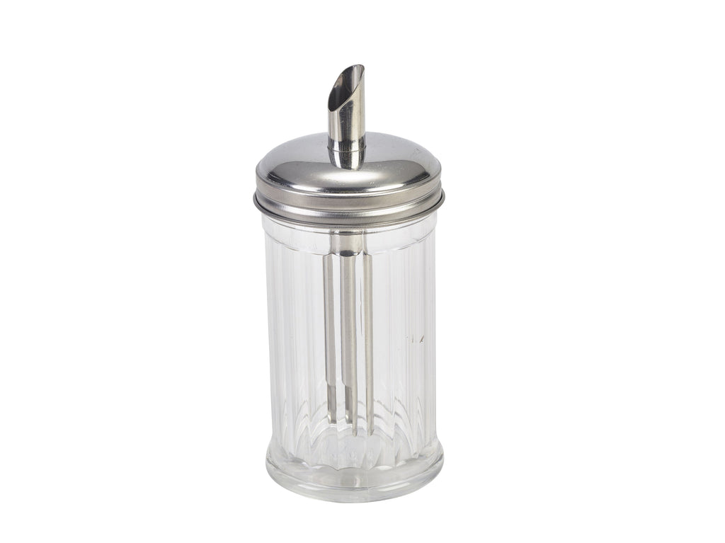 Clear Plastic Sugar Pourer With S/St.Top
