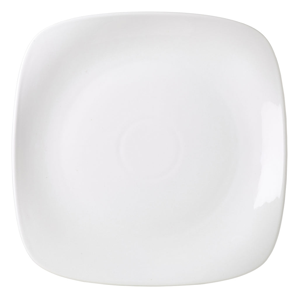 Genware Porcelain Rounded Square Plate 29cm/11.5"
