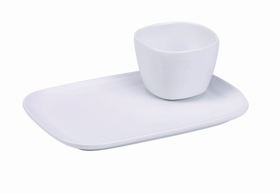 Genware Porcelain Ellipse Rectangular Plate 28 x 19.8cm/11 x 7.75"