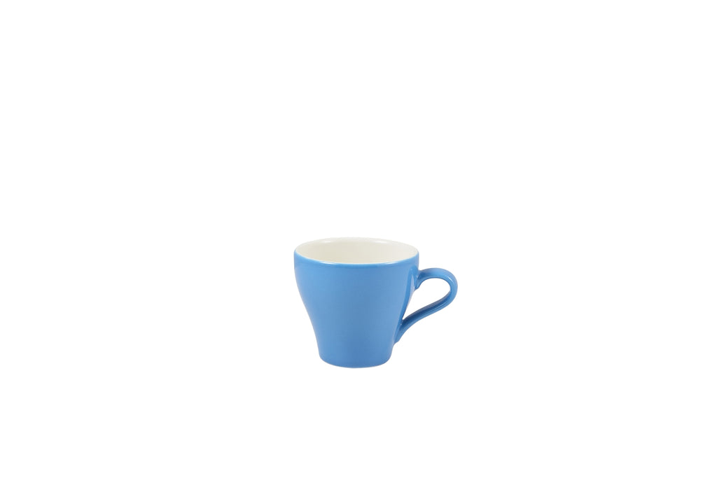 Genware Porcelain Blue Tulip Cup 18cl/6.25oz