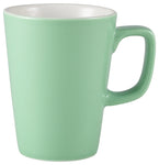 Genware Porcelain Green Latte Mug 34cl/12oz