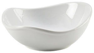 Genware Porcelain Organic Oval Bowl 15.4 x 12.8cm/6 x 5"