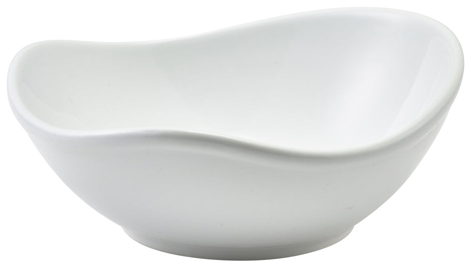 Genware Porcelain Organic Triangular Bowl 18.5cm/7.25"