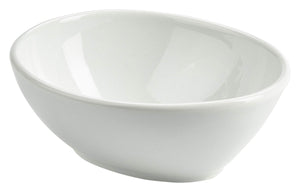 Genware Porcelain Organic Oval Bowl 15.4 x 12.8cm/6 x 5"