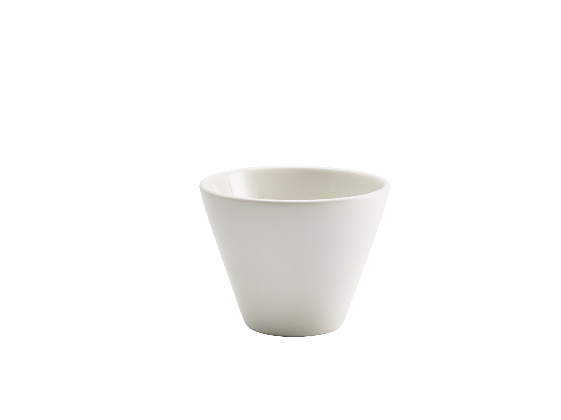 Genware Porcelain Matt White Conical Bowl 10.5cm/4"