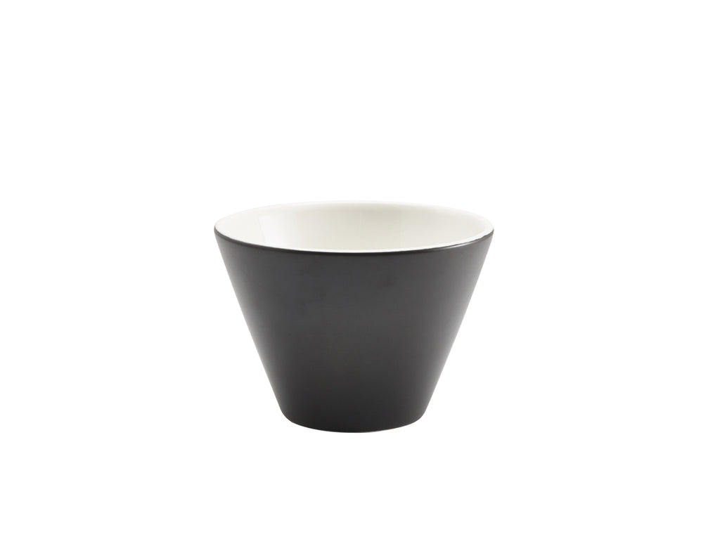 Genware Porcelain Matt Black Conical Bowl 12cm/4.75"