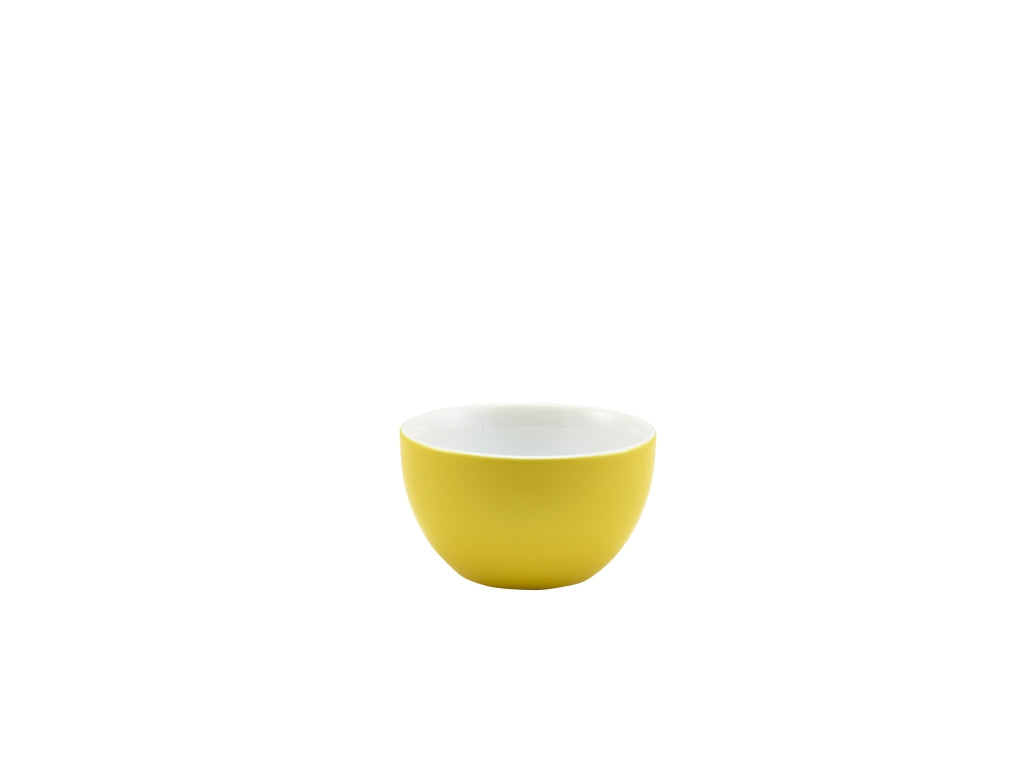 Genware Porcelain Yellow Sugar Bowl 17.5cl/6oz