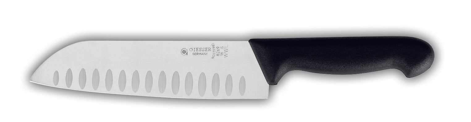 Giesser Scalloped Santoko Knife 18cm