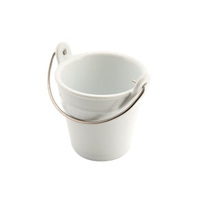 Ceramic Bucket W/ St/St Handle 9cm Dia 25cl