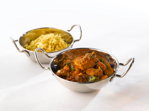 S/St.Balti Dish 15cm(6")With Handles 12 pack