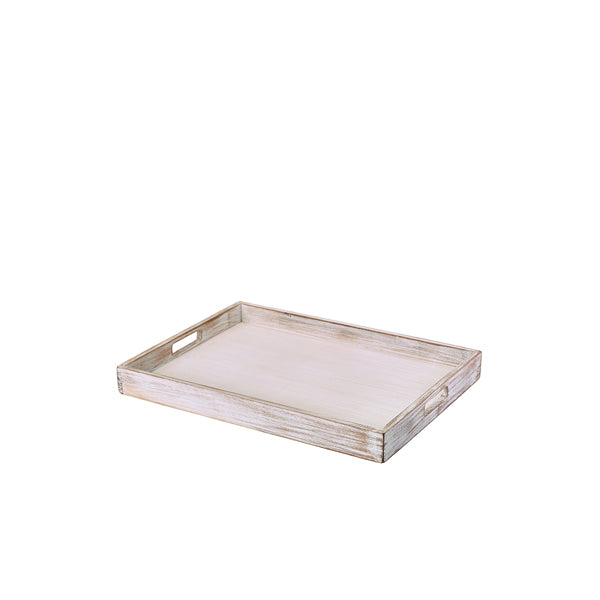 GenWare White Wash Butlers Tray 44 x 32 x 4.5cm