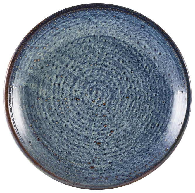 Terra Porcelain Aqua Blue Deep Coupe Plate 28cm