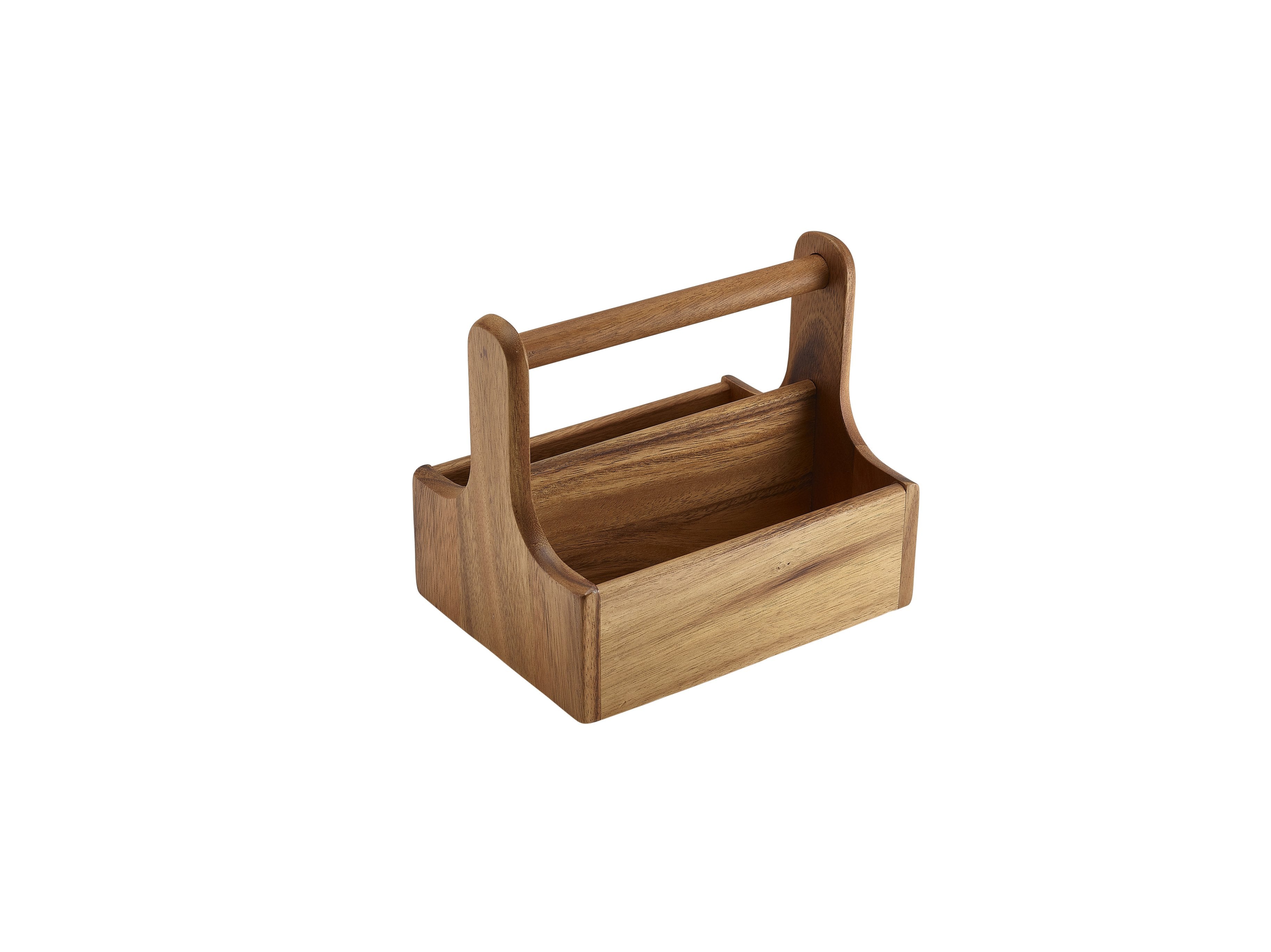 Medium Dark Wood Table Caddy