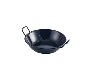 Black Enamel Dish 22cm , 6 pack