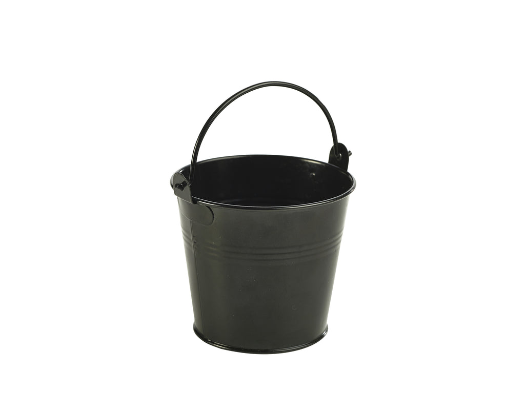 Galvanised Steel Serving Bucket 10cm Dia Black(12pack)