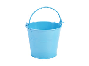 Galvanised Steel Serving Bucket 6 pack 10cm Dia Blue