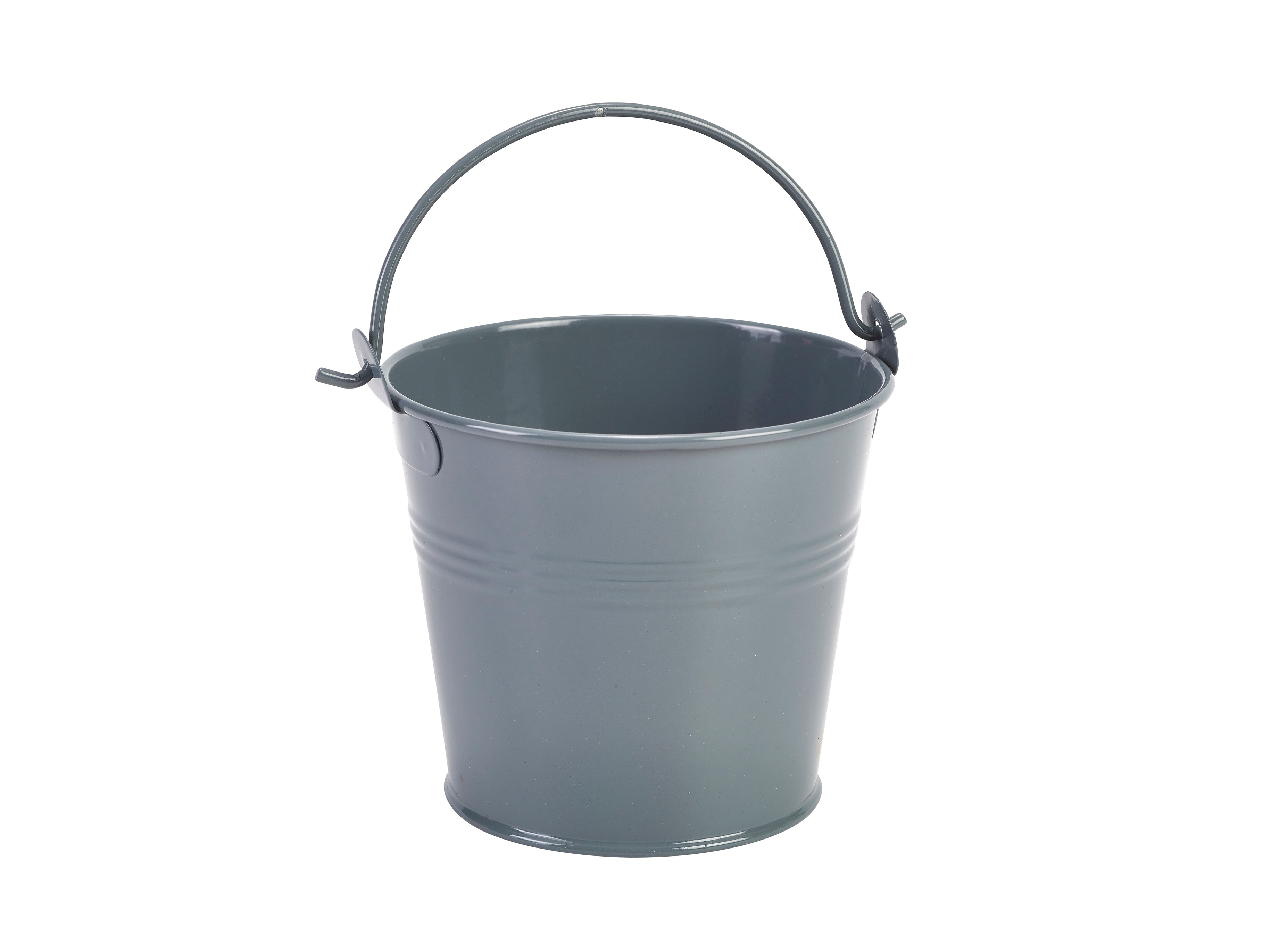 Galvanised Steel Serving Bucket**6 pack** 10cm Dia Grey