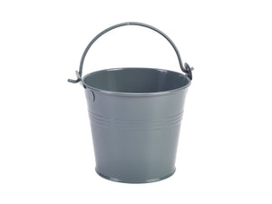 Galvanised Steel Serving Bucket**6 pack** 10cm Dia Grey
